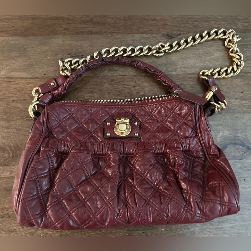 Marc Jacobs Quilted Bordeaux Julianne Handbag